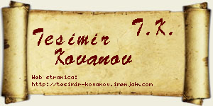 Tešimir Kovanov vizit kartica
